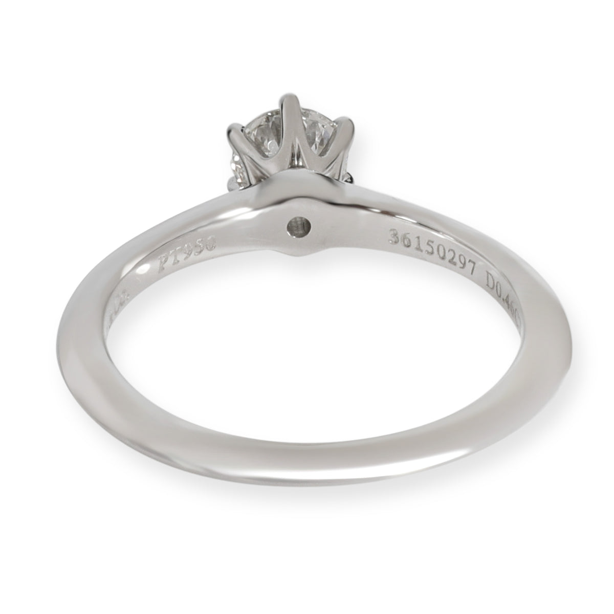 Tiffany & Co. Solitaire Diamond Engagement Ring in Platinum H VS1 0.46 CTW