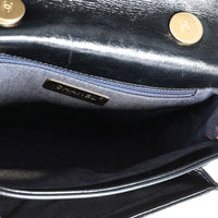 Chanel Black Crinkled Calfskin En Vogue Rope Flap Bag