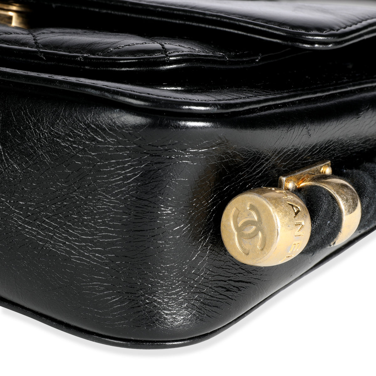 Chanel Black Crinkled Calfskin En Vogue Rope Flap Bag, myGemma, QA