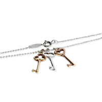 Tiffany & Co. Mini Keys Necklace in Sterling Silver & 18KT Gold