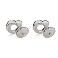 Tiffany & Co. Elsa Peretti Open Heart Diamond Earrings in Platinum 0.20 CTW