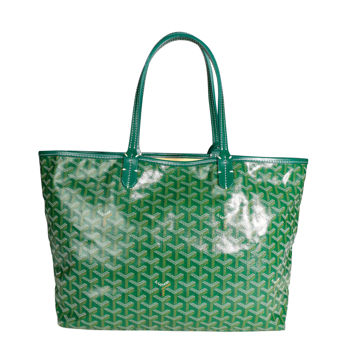 GOYARD Saint-Louis PM Tote Bag Green Pre-owned Very Fine