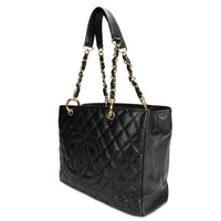 Chanel Black Caviar Quilted Grand Shopping Tote