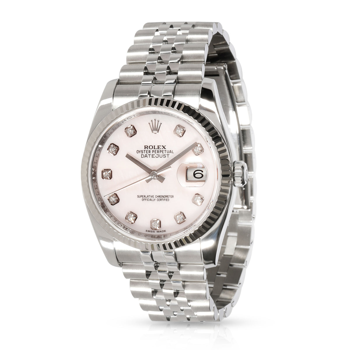 Rolex Datejust 116234 Men's Watch in 18kt Stainless Steel/White Gold