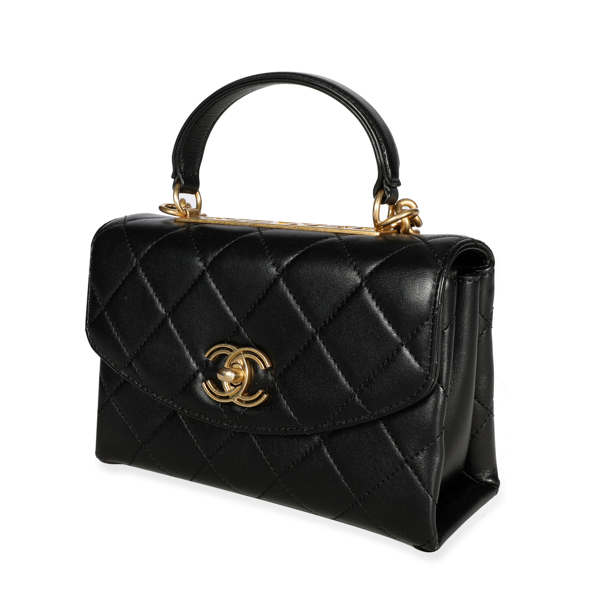 Chanel Black Quilted Lambskin Trendy Top Handle Mini Bag by WP Diamonds –  myGemma