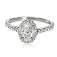 Tiffany & Co. Soleste Halo Diamond Engagement Ring in  Platinum F IF 0.99 CTW