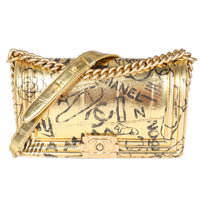 Graffiti leather tote Chanel Gold in Leather - 38300151