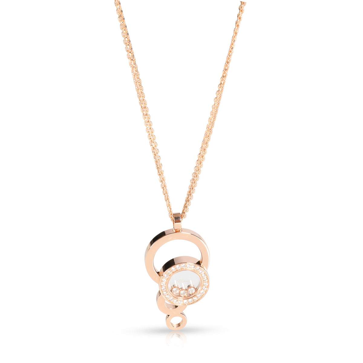 Chopard Happy Dreams Diamond Necklace in 18K Rose Gold 0.75 CTW