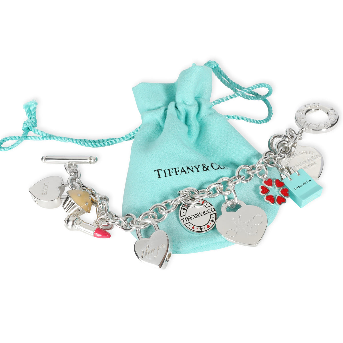 Return to Tiffany Toggle Charm Bracelet in Sterling Silver - 9 Charms