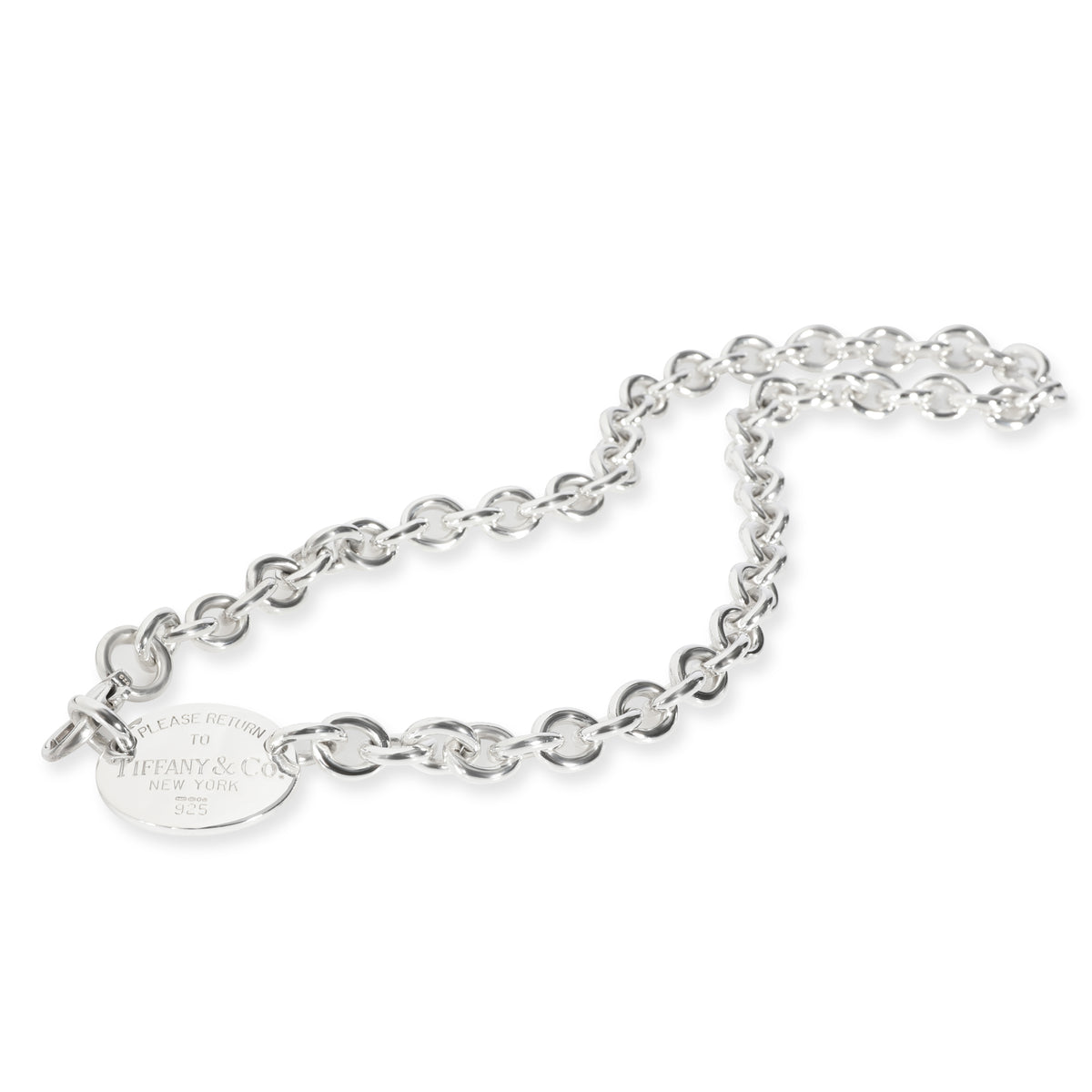 Tiffany & Co. Return to Tiffany Oval Link Necklace in  Sterling Silver