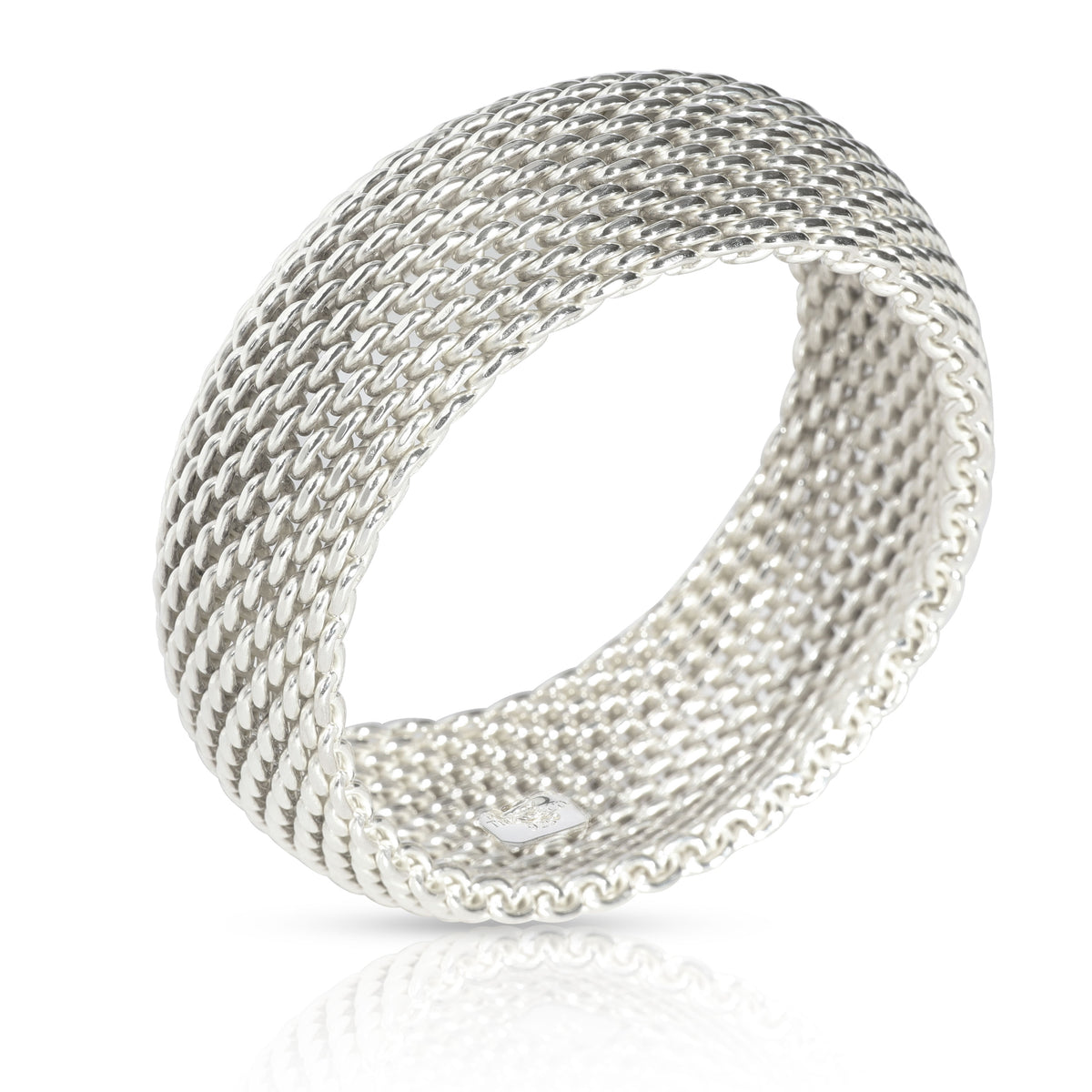 Tiffany & Co. Somerset Mesh Bangle in  Sterling Silver