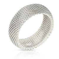 Tiffany & Co. Somerset Mesh Bangle in  Sterling Silver