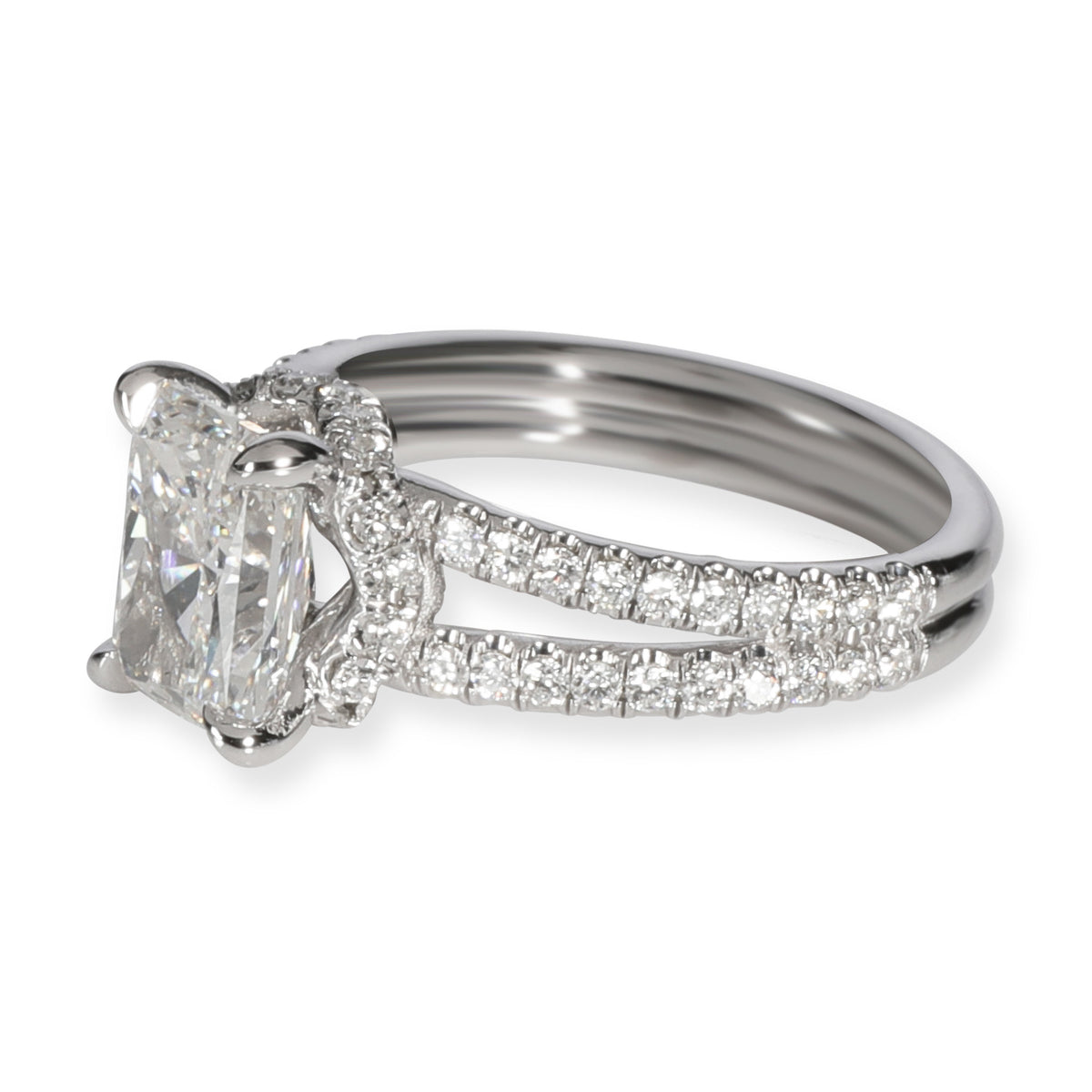 James Allen GIA Radiant Diamond Engagement Ring in  Platinum I VS1 2.14 CTW