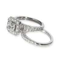 Neil Lane Diamond Halo Wedding Set in 14K White Gold 2.50 CTW