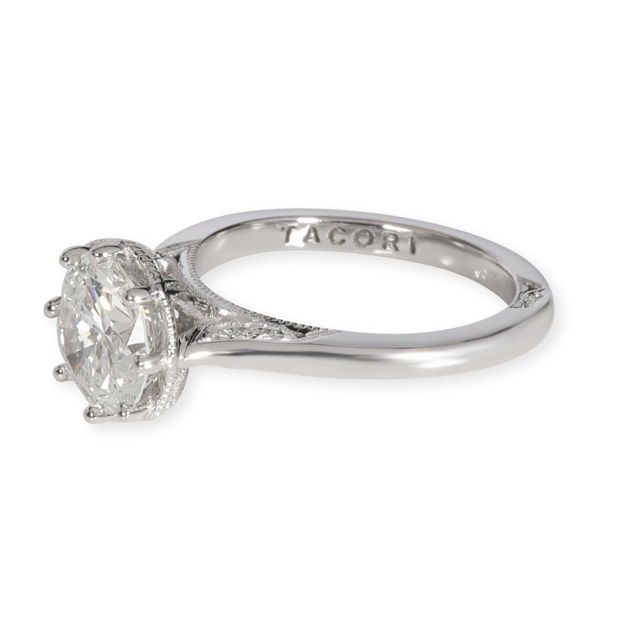 Simply Tacori Engagement Ring Setting in 18KT White Gold  I I1 1.53 CTW