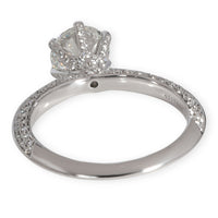Tiffany & Co. Pave Diamond Engagement Ring in  Platinum G VVS 1.41ctw