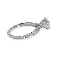 Tiffany & Co. Pave Diamond Engagement Ring in  Platinum G VVS 1.41ctw