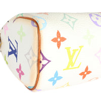Louis Vuitton x Takashi Murakami White Monogram Multicolore Mini Speedy HL Bag
