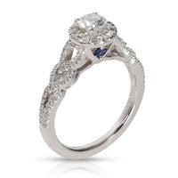 Vera Wang Halo Diamond Engagement Ring in 14K White Gold 0.75 CTW