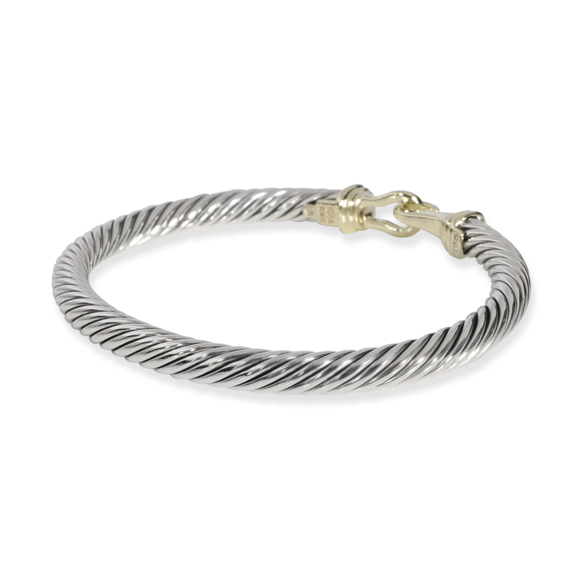 David Yurman Cable Hook Bracelet in 14K Yellow Gold & Sterling Silver