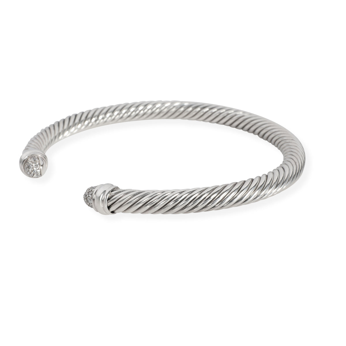 David Yurman Cable Classics Diamond Bracelet in  Sterling Silver 0.26 CTW