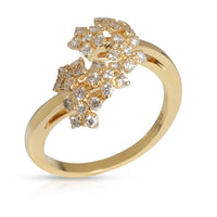 Flower Cluster Diamond Ring in 18K Yellow Gold 0.56 CTW