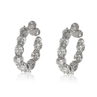 Tiffany & Co. Inside Out Diamond Hoop Earrings in Platinum 4.50 CTW