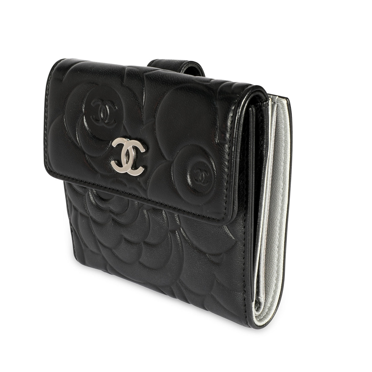 Chanel Black Camellia-Embossed Compact Wallet by WP Diamonds – myGemma, CH