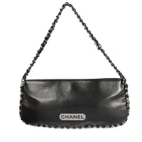 Chanel Black Lambskin Chain Pochette