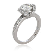 Tiffany & Co. Ribbon Diamond Engagement Ring in  Platinum H VS1 1.32 CTW