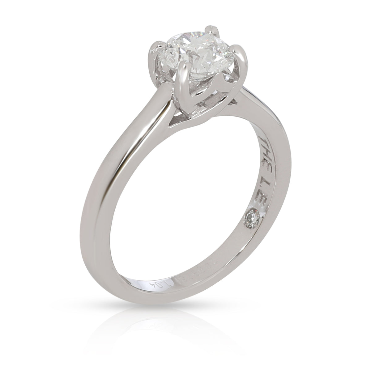 Leo Diamond Engagement Ring in  Platinum IGI Certified D SI2 1.04 CTW