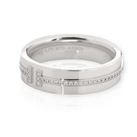 Tiffany T Wide Diamond Ring in 18K White Gold 0.12 CTW