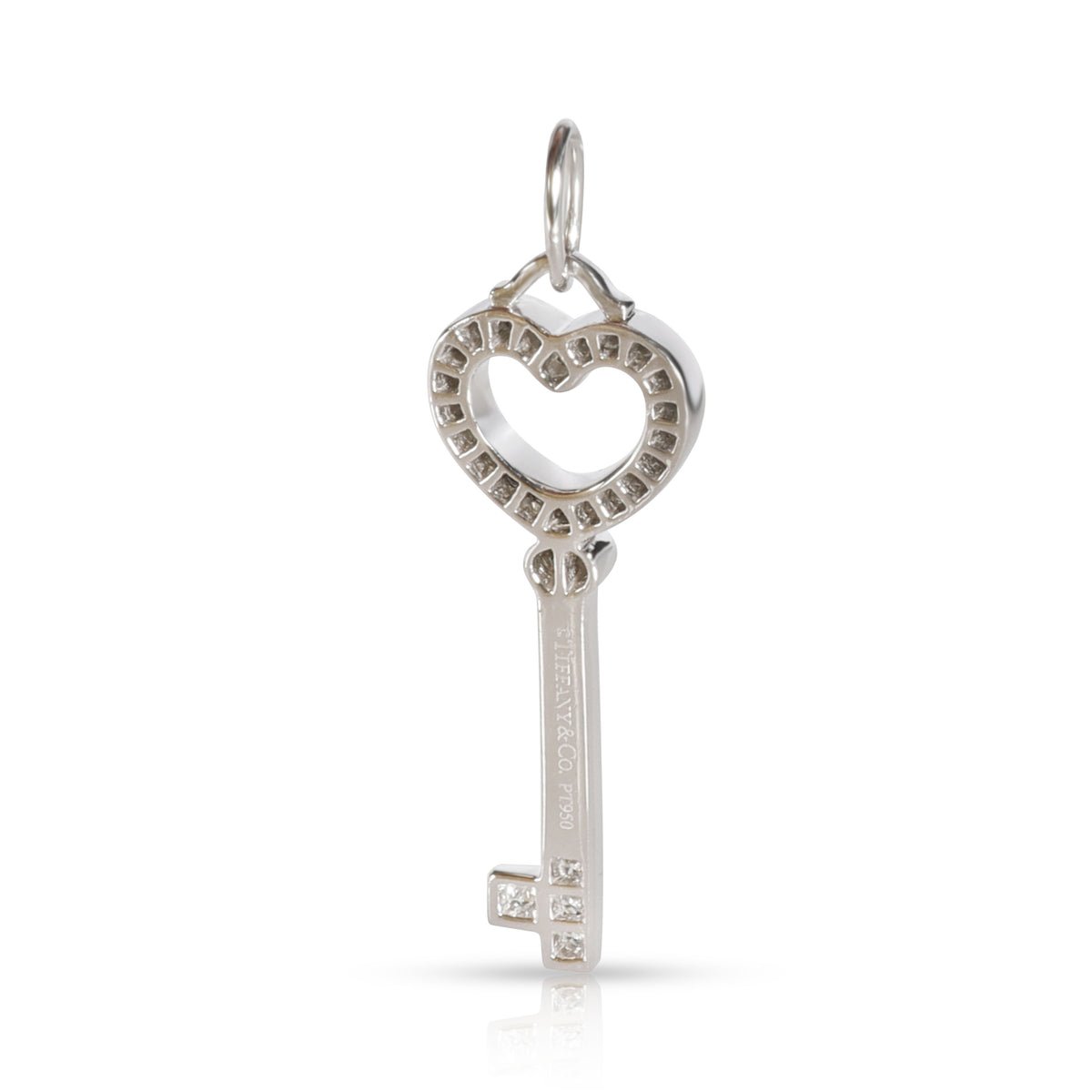 Tiffany Mini Heart Keys Diamond Pendant in  Platinum 0.12 CTW