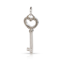 Tiffany Mini Heart Keys Diamond Pendant in  Platinum 0.12 CTW