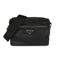 Prada Black Nylon & Saffiano Leather Camera Bag