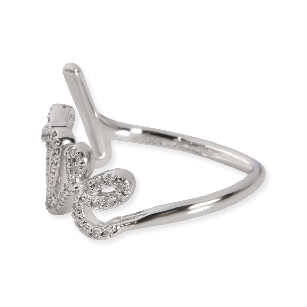 Tiffany & Co. Paloma's Graffiti Diamond Ring in 18K White Gold 0.2 CTW
