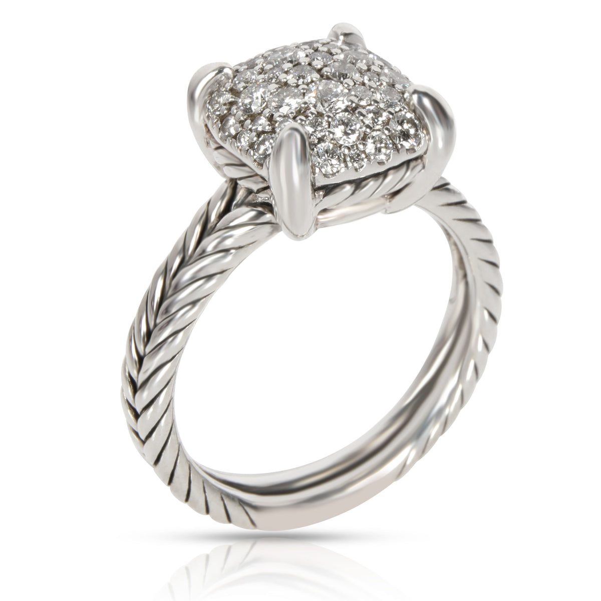 David Yurman Chatelaine Diamond Ring in  Sterling Silver 0.64 CTW
