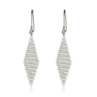 Tiffany & Co. Elsa Peretti Mesh Diamond Earrings in  Sterling Silver 0.06 CTW