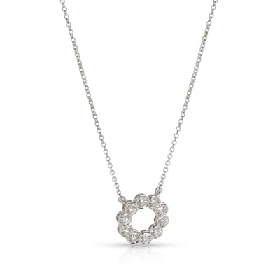 Tiffany & Co. Jazz Circle Diamond Necklace in Platinum 0.90 CTW