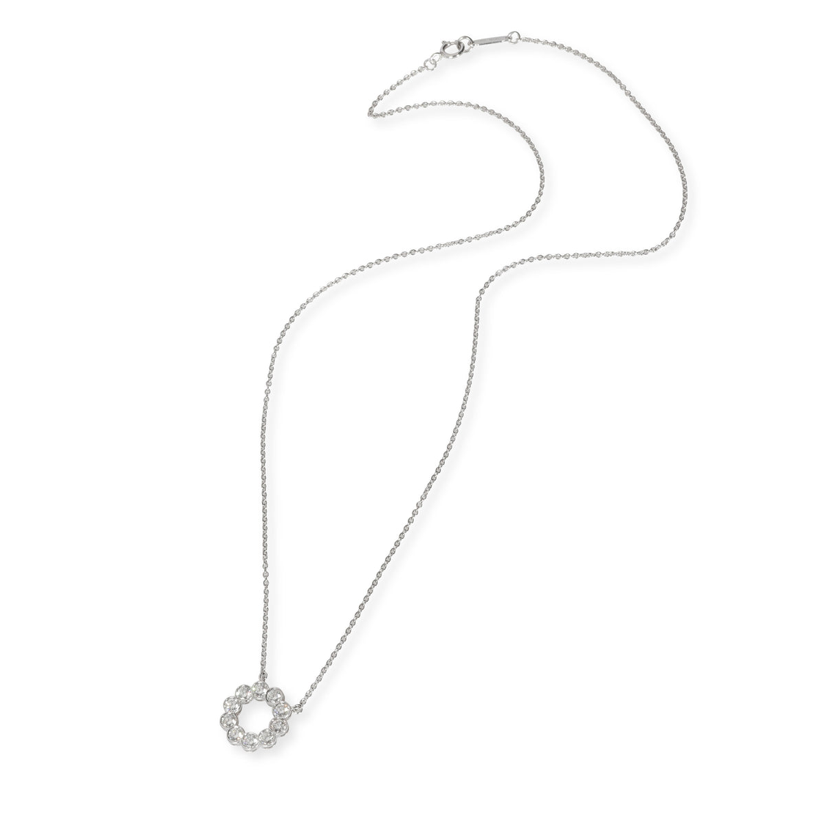 Tiffany & Co. Jazz Circle Diamond Necklace in Platinum 0.90 CTW