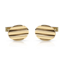 Tiffany & Co. Oval Textured Cufflinks in 18K Yellow Gold