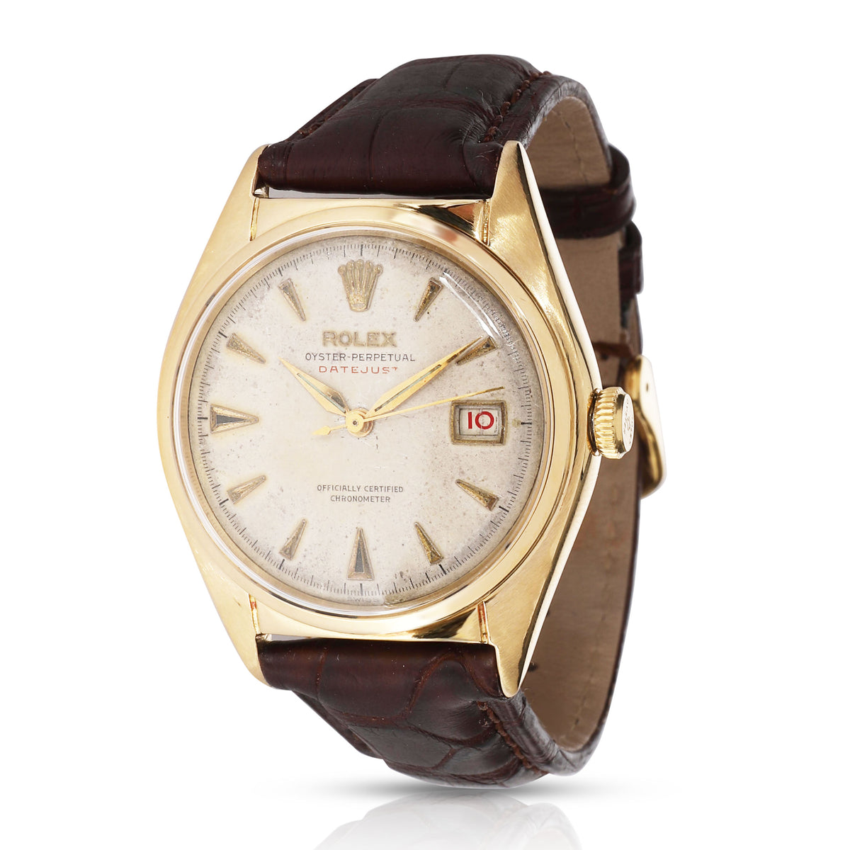 Rolex Datejust Ovettone 5030 Men's Watch in 18kt Yellow Gold