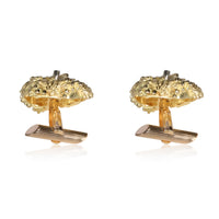 Bacchus Diamond Cufflinks in 18K Yellow Gold 0.04 CTW