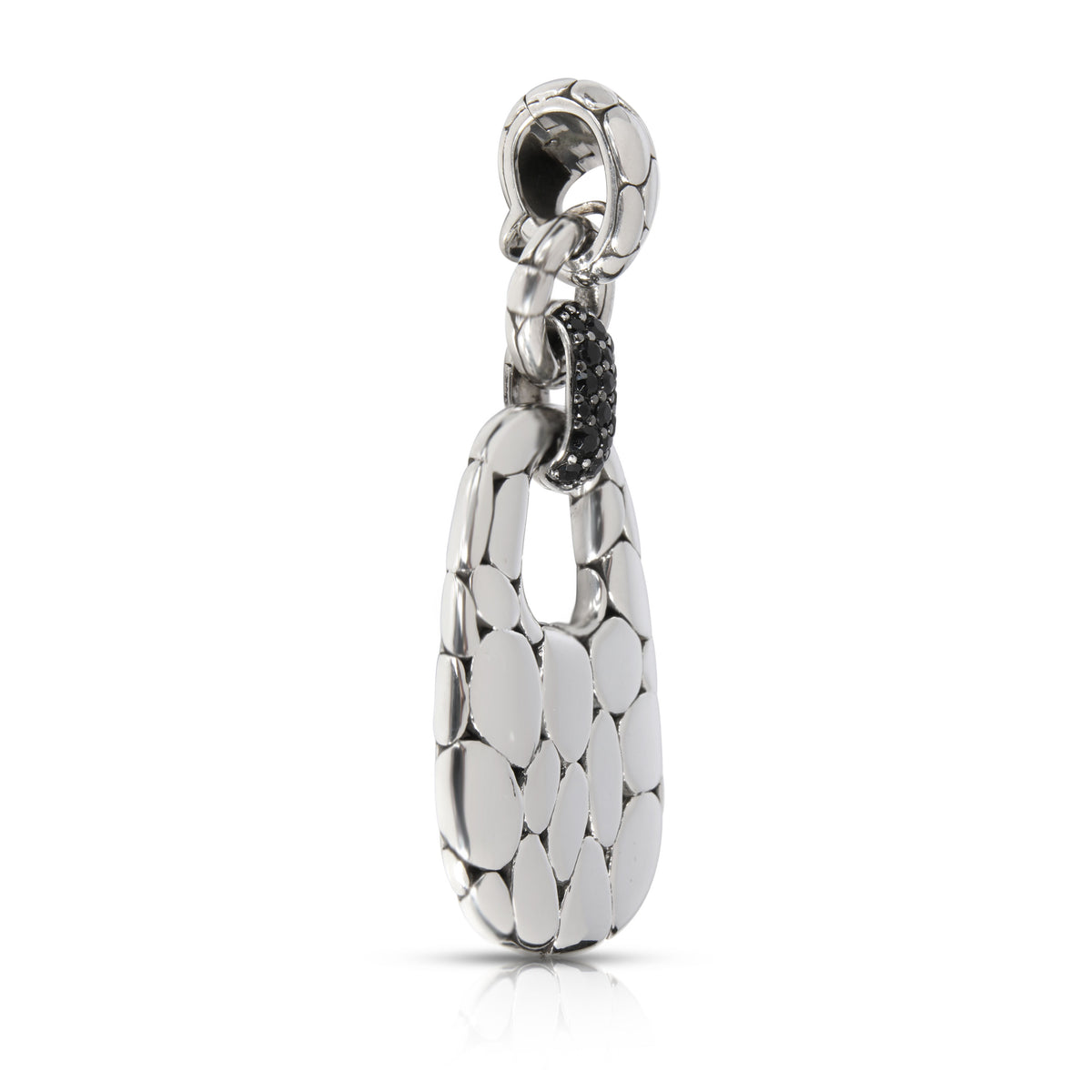 John Hardy Kali Door Knocker Pendant with Black Sapphires in Sterling Silver