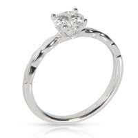 GIA Certified Solitaire Diamond  Ring in 18K White Gold F VVS1 0.50 CTW