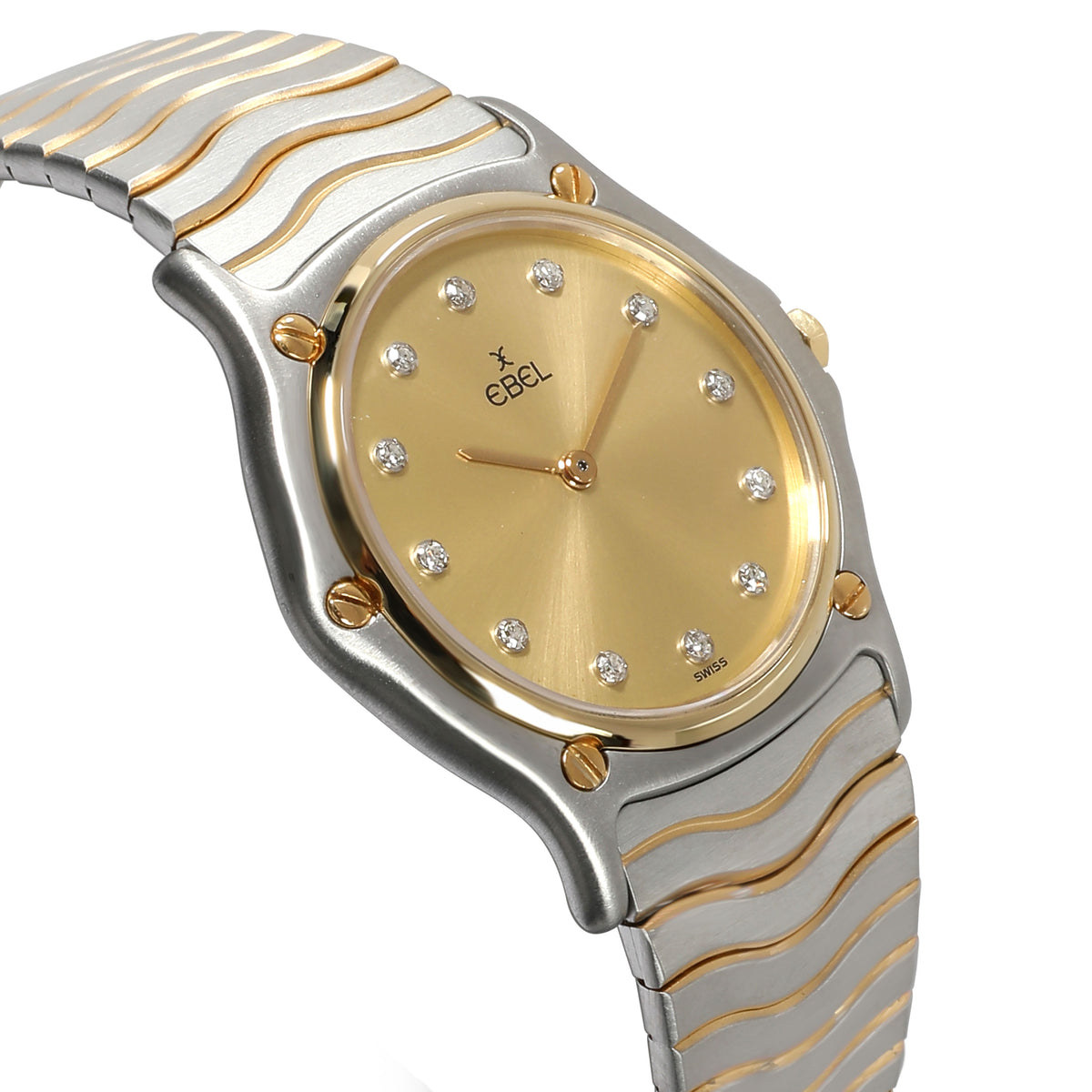Ebel Wave 181909 Unisex Watch in  Stainless Steel/Yellow Gold