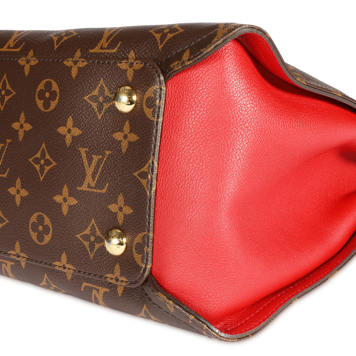 Louis Vuitton Gaia Monogram Canvas Shoulder Bag Cerise Red Brown