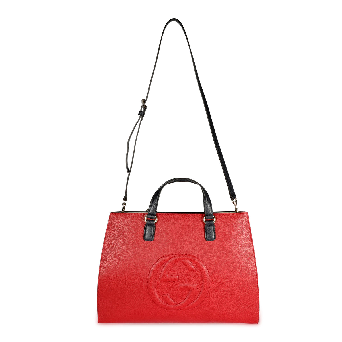 Gucci Red, Navy, & Cream Soho Convertible Tote