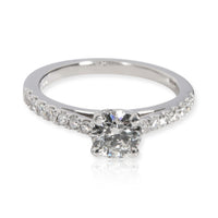 GIA Certified Diamond Engagement Ring in Platinum F VS1 0.78 CTW