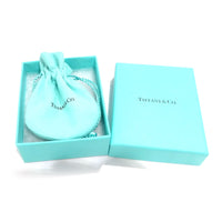 Tiffany & Co. Mini Heart Blue Enamel Earrings in Sterling Silver
